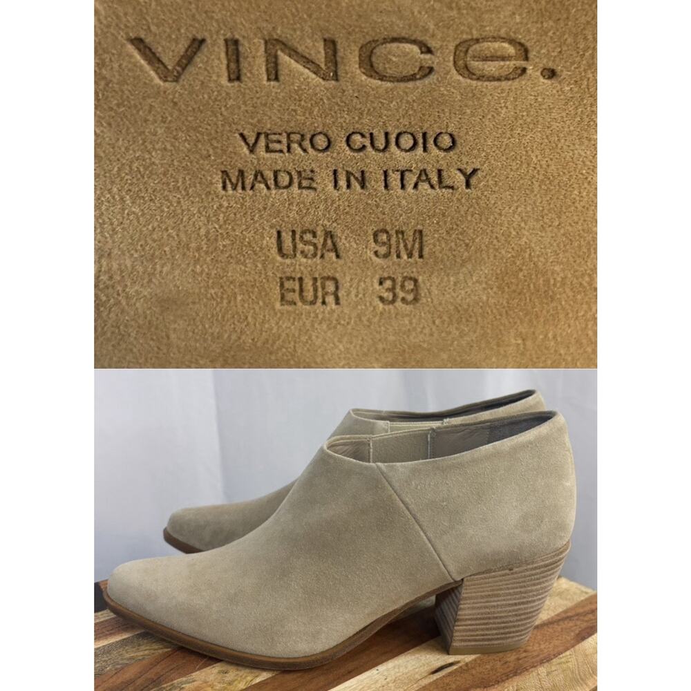 Vince 9M Hamilton Boot Clay Bootie 
NWOB Suede Leather Fall Winter Academia Poet